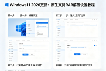 ​Windows 11 2026更新：原生支持RAR解压功能